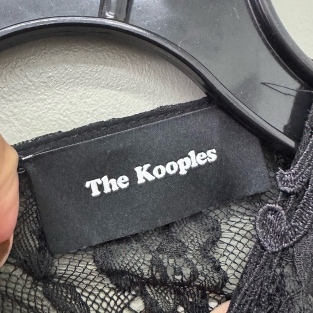 The kooples‎ black Relief Crepe Lace dress NWT woman's size 0 US size 2 - Picture 4 of 10